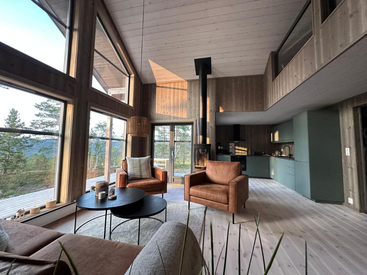 Modern Northern Lights Cabin Drangedal Zewnętrze zdjęcie