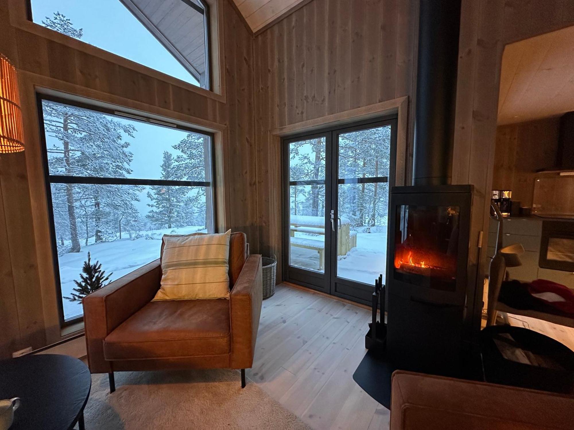 Modern Northern Lights Cabin Drangedal Zewnętrze zdjęcie