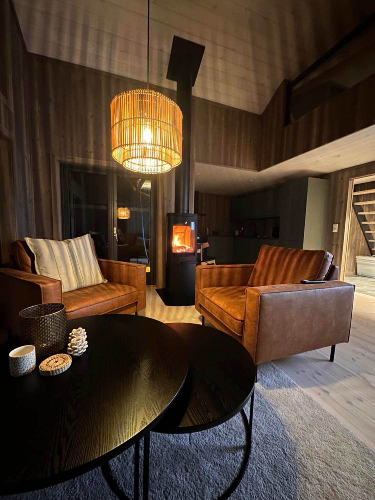 Modern Northern Lights Cabin Drangedal Zewnętrze zdjęcie