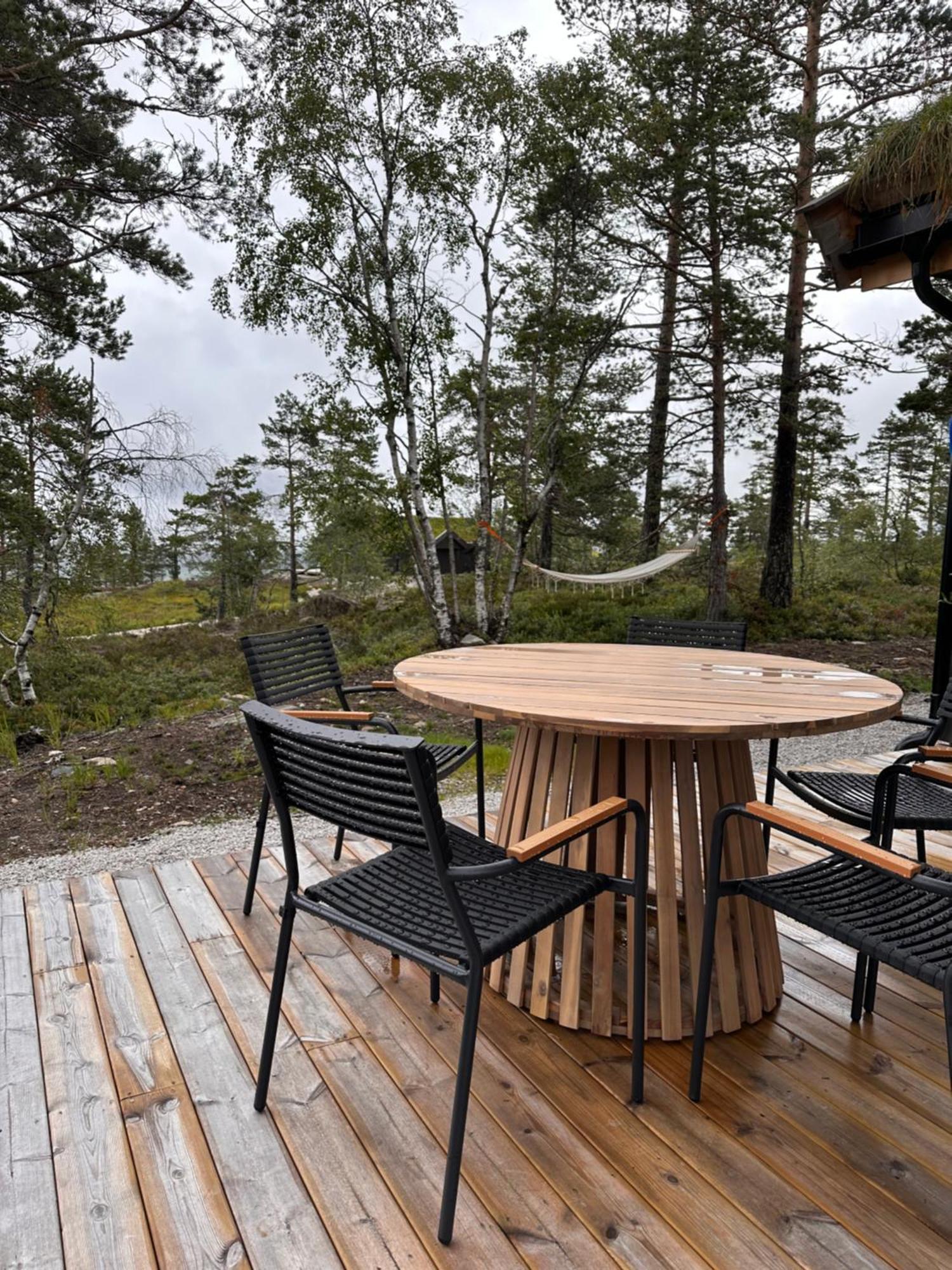 Modern Northern Lights Cabin Drangedal Zewnętrze zdjęcie